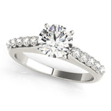 Dazzling Prong-Set Round Diamond Engagement Ring — 9K/18K Gold & Platinum