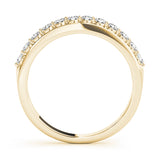 Prong Set Half Eternity Ring in Gold & Platinum