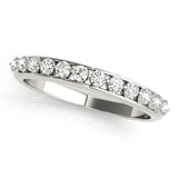 Prong Set Half Eternity Ring in Gold & Platinum