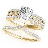 Splendid Multi-Row Round Diamond Engagement Ring — 9K/18K Gold & Platinum