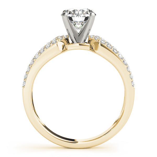 Splendid Multi-Row Round Diamond Engagement Ring — 9K/18K Gold & Platinum