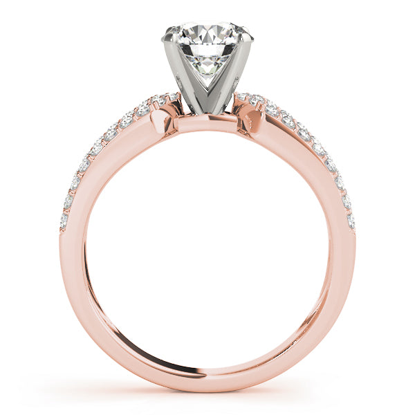 Splendid Multi-Row Round Diamond Engagement Ring — 9K/18K Gold & Platinum