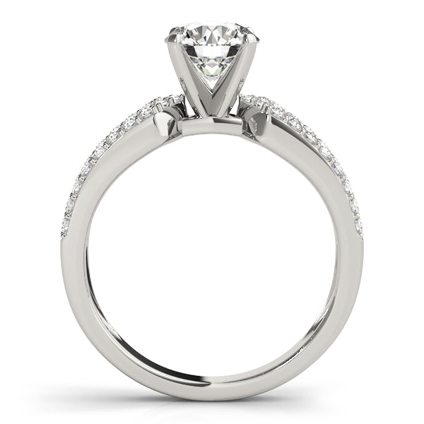 Splendid Multi-Row Round Diamond Engagement Ring — 9K/18K Gold & Platinum