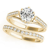Enchanted Prong-Set Round Diamond Engagement Ring — 9K/18K Gold & Platinum