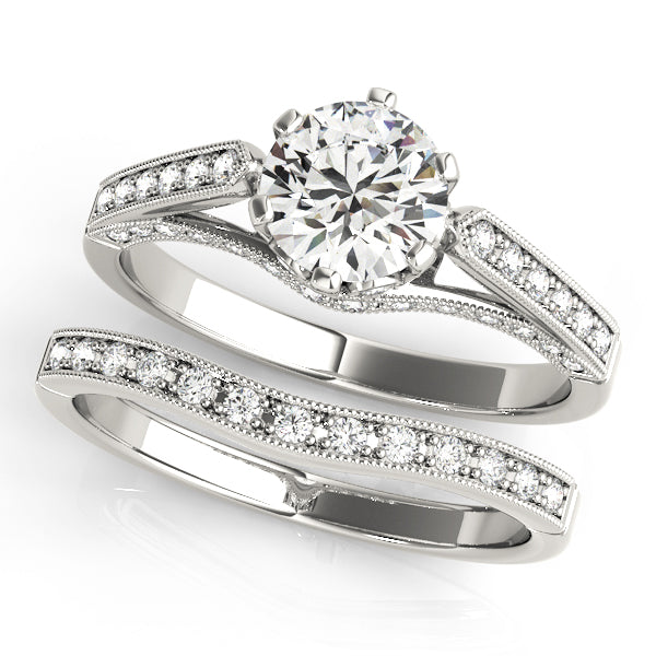 Enchanted Prong-Set Round Diamond Engagement Ring — 9K/18K Gold & Platinum