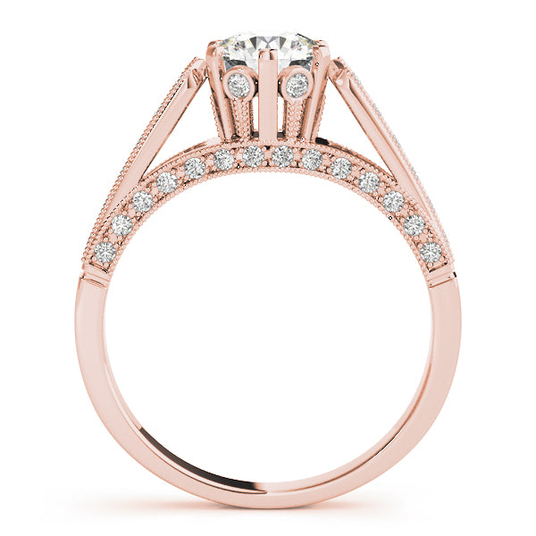 Enchanted Prong-Set Round Diamond Engagement Ring — 9K/18K Gold & Platinum