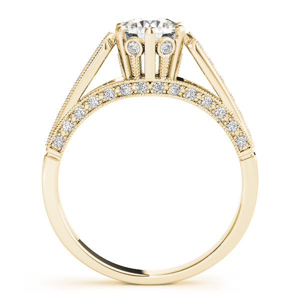 Enchanted Prong-Set Round Diamond Engagement Ring — 9K/18K Gold & Platinum