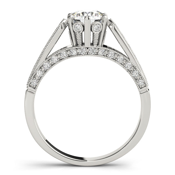 Enchanted Prong-Set Round Diamond Engagement Ring — 9K/18K Gold & Platinum