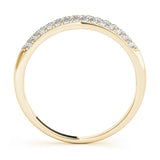 Multirow Pavã© Wedding Half Eternity Ring in Gold & Platinum