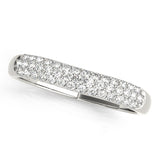 Multirow Pavã© Wedding Half Eternity Ring in Gold & Platinum
