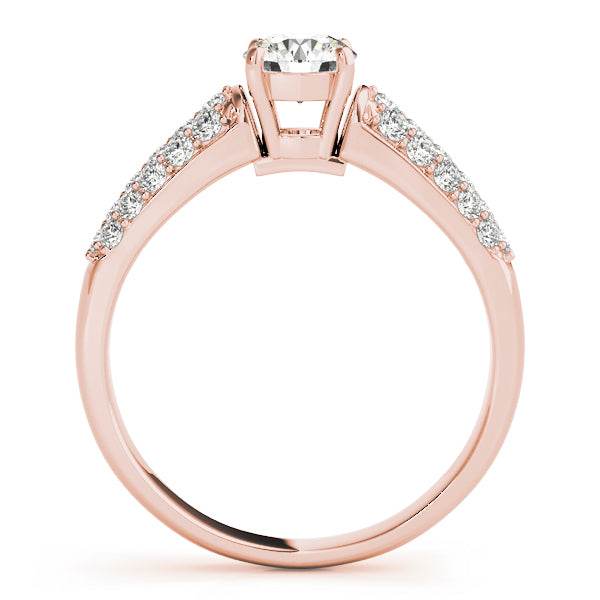 Adored Pave Round Diamond Engagement Ring — 9K/18K Gold & Platinum