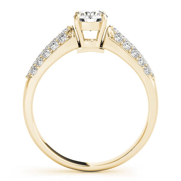 Adored Pave Round Diamond Engagement Ring — 9K/18K Gold & Platinum