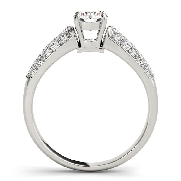 Adored Pave Round Diamond Engagement Ring — 9K/18K Gold & Platinum