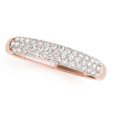 Multirow Pavã© Half Eternity Ring in Gold & Platinum
