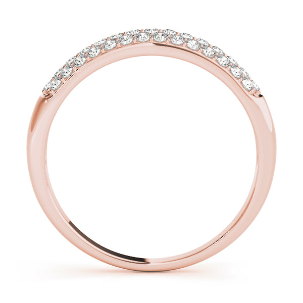 Multirow Pavã© Half Eternity Ring in Gold & Platinum