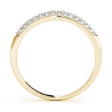 Multirow Pavã© Half Eternity Ring in Gold & Platinum