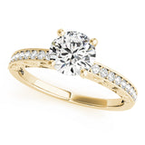 Cherished Antique Round Diamond Engagement Ring — 9K/18K Gold & Platinum