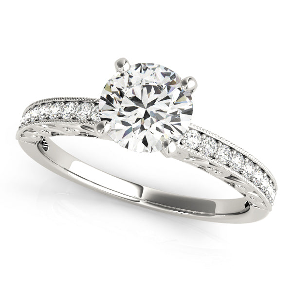 Cherished Antique Round Diamond Engagement Ring — 9K/18K Gold & Platinum
