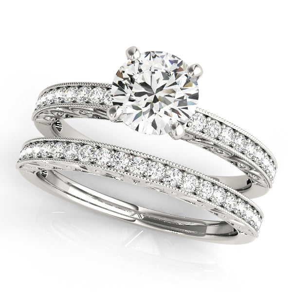 Cherished Antique Round Diamond Engagement Ring — 9K/18K Gold & Platinum
