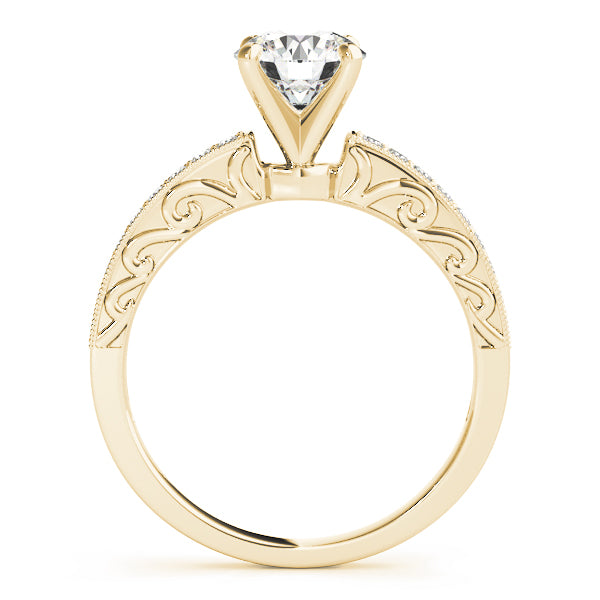Cherished Antique Round Diamond Engagement Ring — 9K/18K Gold & Platinum
