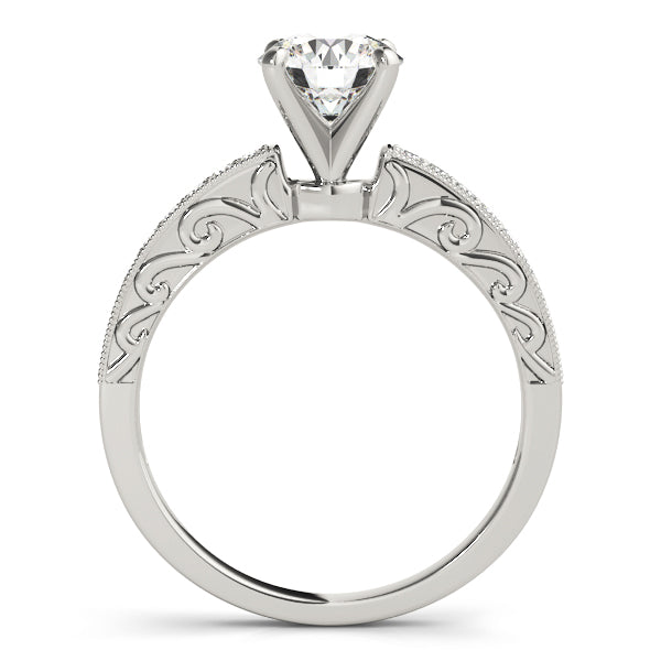 Cherished Antique Round Diamond Engagement Ring — 9K/18K Gold & Platinum