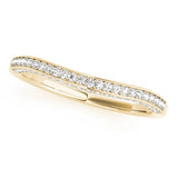 Prong in Channel Curved Half Eternity Ring in Gold & Platinum