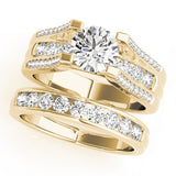 Timeless Multi-Row Round Diamond Engagement Ring — 9K/18K Gold & Platinum