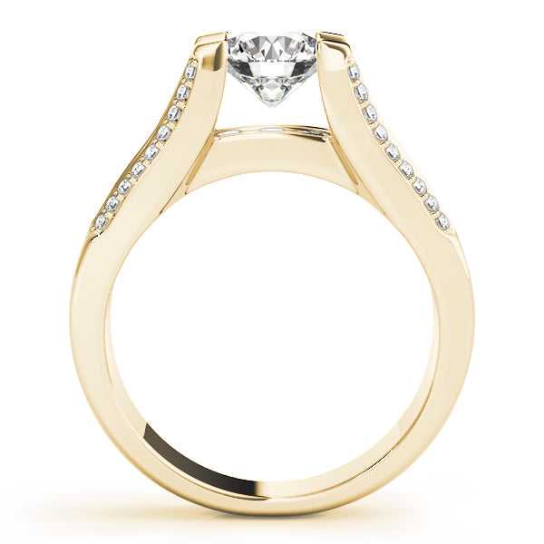 Timeless Multi-Row Round Diamond Engagement Ring — 9K/18K Gold & Platinum