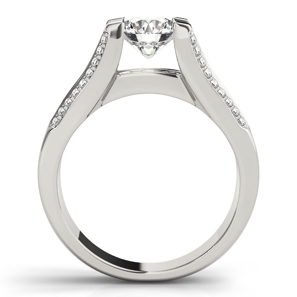 Timeless Multi-Row Round Diamond Engagement Ring — 9K/18K Gold & Platinum