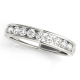 Channel Set Half Eternity Ring in Gold & Platinum