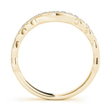 Curved Bands Half Eternity Ring in Gold & Platinum