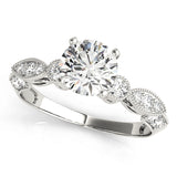 Luxe Multi-Row Round Diamond Engagement Ring — 9K/18K Gold & Platinum