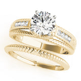 Refined Channel-Set Round Diamond Engagement Ring — 9K/18K Gold & Platinum