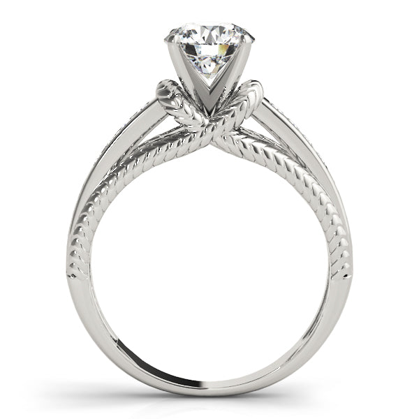 Refined Channel-Set Round Diamond Engagement Ring — 9K/18K Gold & Platinum