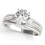 Refined Channel-Set Round Diamond Engagement Ring — 9K/18K Gold & Platinum