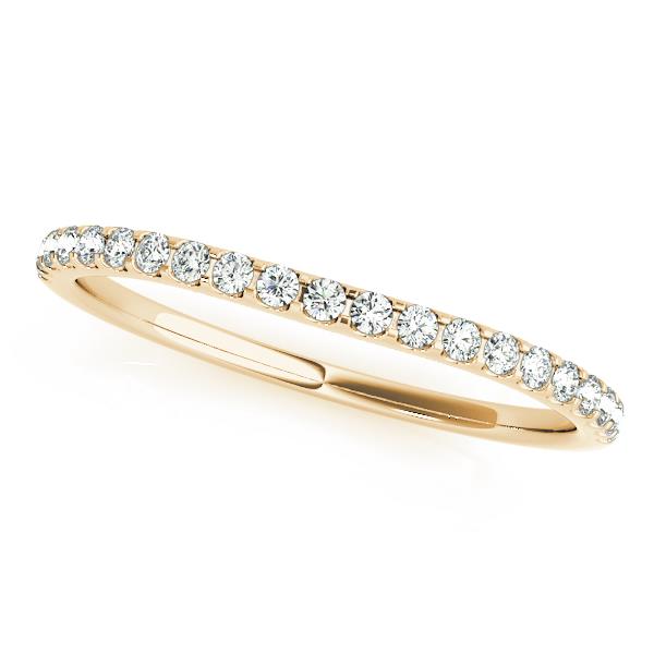 Prong Set Wedding Half Eternity Ring in Gold & Platinum