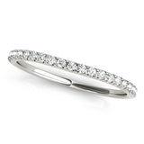 Prong Set Wedding Half Eternity Ring in Gold & Platinum