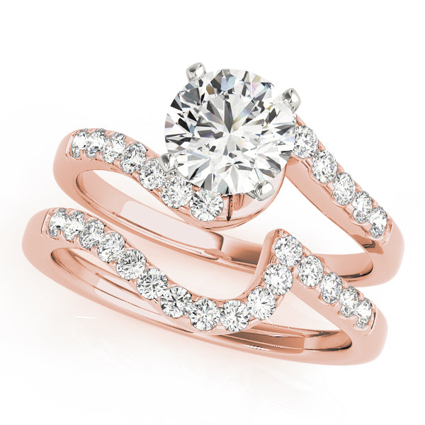 Signature Bypass Round Diamond Engagement Ring — 9K/18K Gold & Platinum
