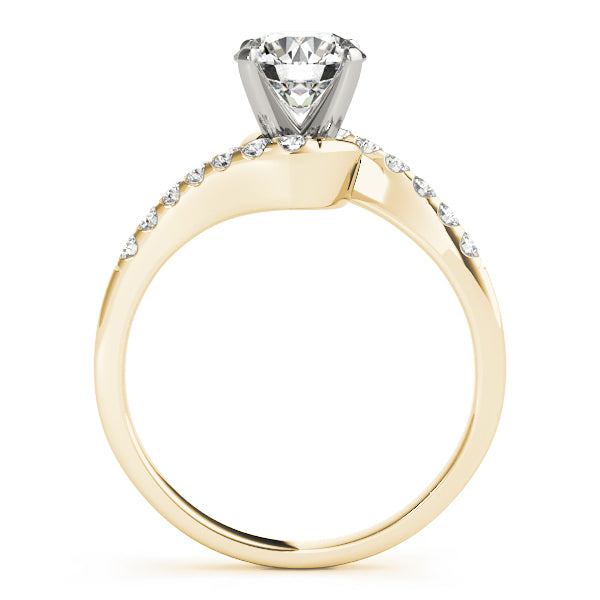 Signature Bypass Round Diamond Engagement Ring — 9K/18K Gold & Platinum