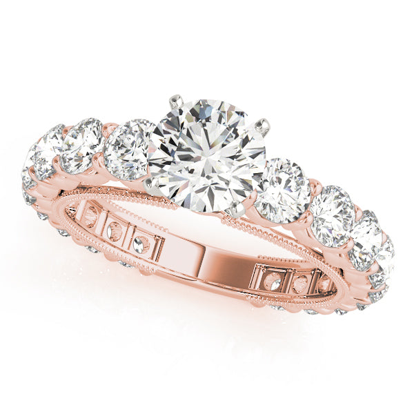 Artisan Prong-Set Round Diamond Engagement Ring — 9K/18K Gold & Platinum