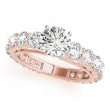 Artisan Prong-Set Round Diamond Engagement Ring — 9K/18K Gold & Platinum