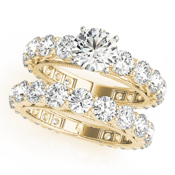 Artisan Prong-Set Round Diamond Engagement Ring — 9K/18K Gold & Platinum