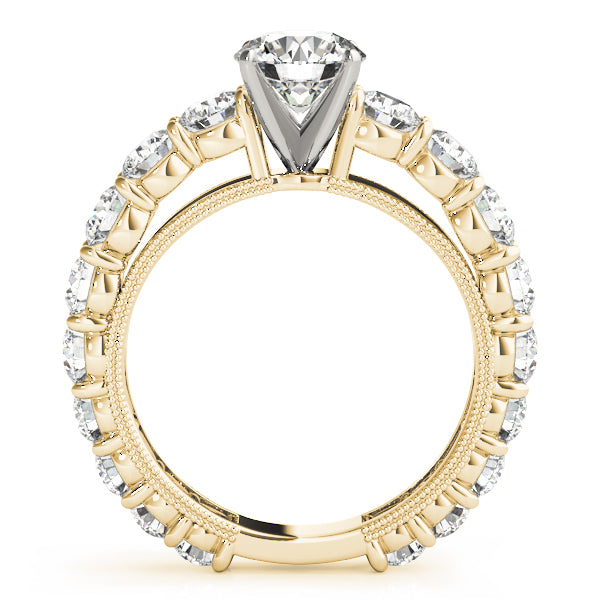 Artisan Prong-Set Round Diamond Engagement Ring — 9K/18K Gold & Platinum