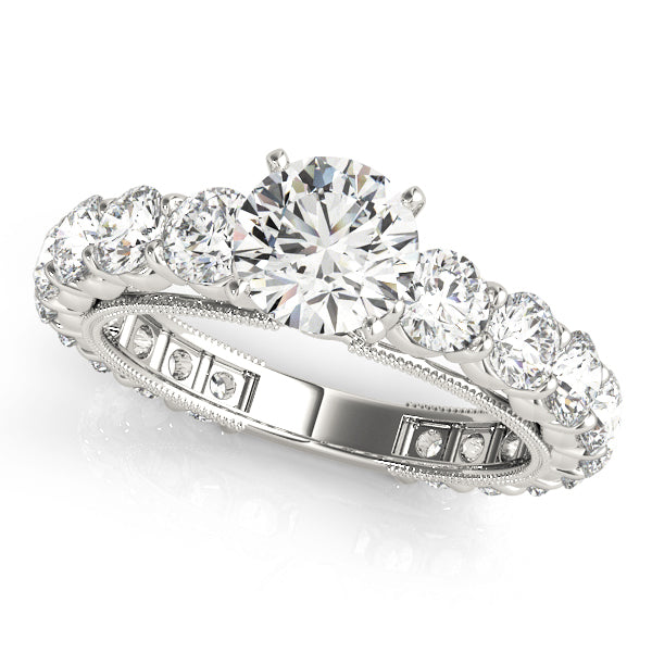 Artisan Prong-Set Round Diamond Engagement Ring — 9K/18K Gold & Platinum