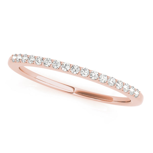Prong Set Half Eternity Ring in Gold & Platinum
