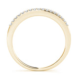 Prong Set Half Eternity Ring in Gold & Platinum