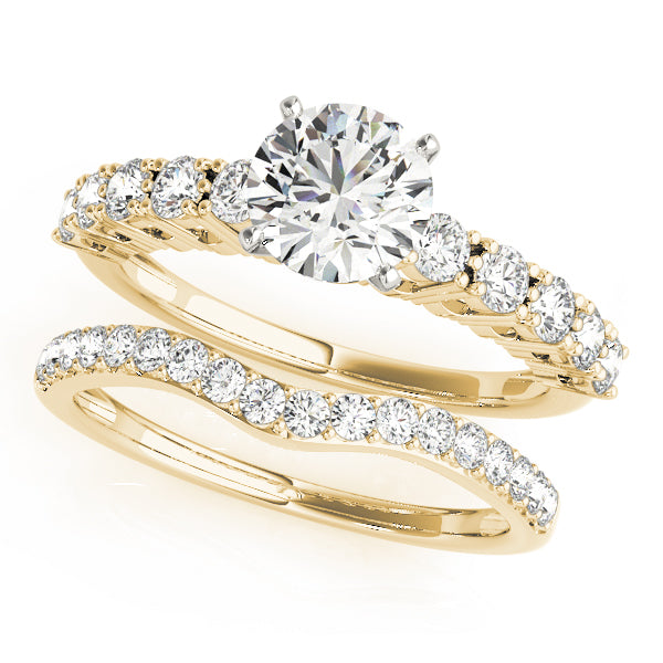 Regal Prong-Set Round Diamond Engagement Ring — 9K/18K Gold & Platinum