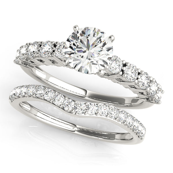 Regal Prong-Set Round Diamond Engagement Ring — 9K/18K Gold & Platinum