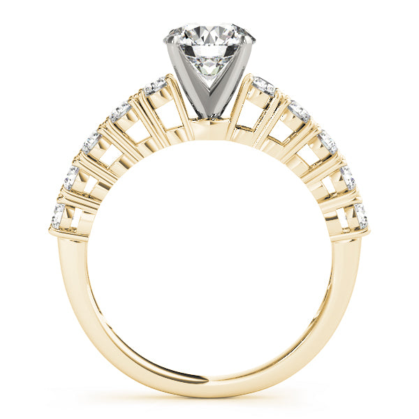 Regal Prong-Set Round Diamond Engagement Ring — 9K/18K Gold & Platinum