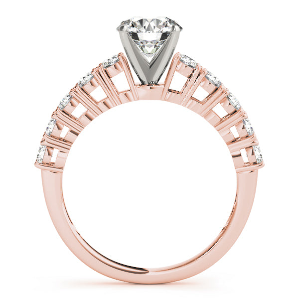Regal Prong-Set Round Diamond Engagement Ring — 9K/18K Gold & Platinum